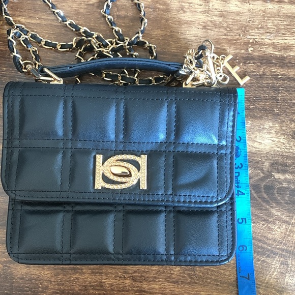 BEBE BLACK QUILTED CROSSBODY BAG - Picture 7 of 9
